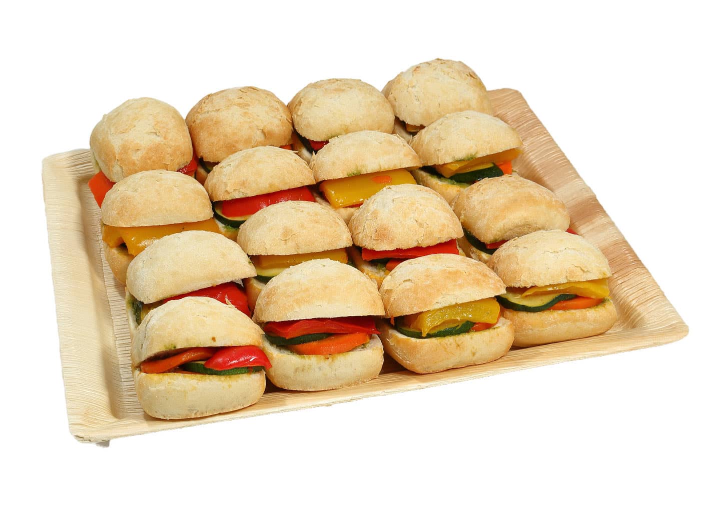 16er Mini Ciabatta Platte VEGAN - bärlifood Business Catering