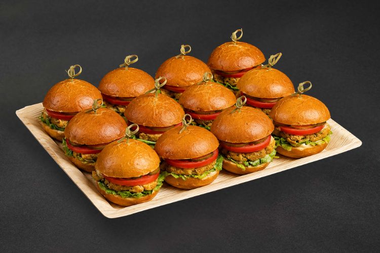 12 Mini Brioche Falafel Burger für Fingerfood Catering in Berlin