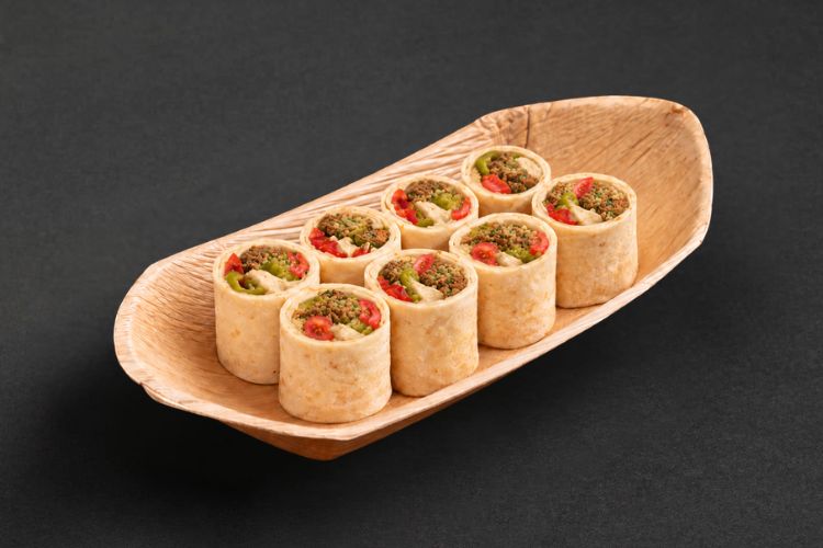 Falafel Wraps als veganes Fingerfood Catering für Business Event und Firmenveranstaltung