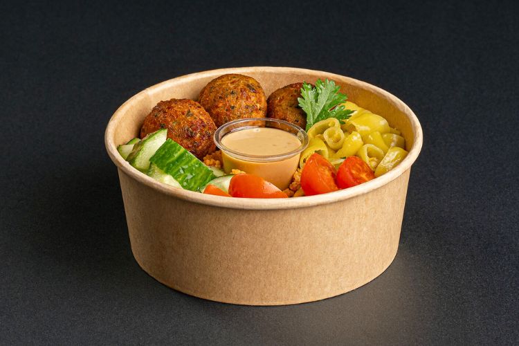 Vegane Mittagspause Catering Berlin Falafel Bowl