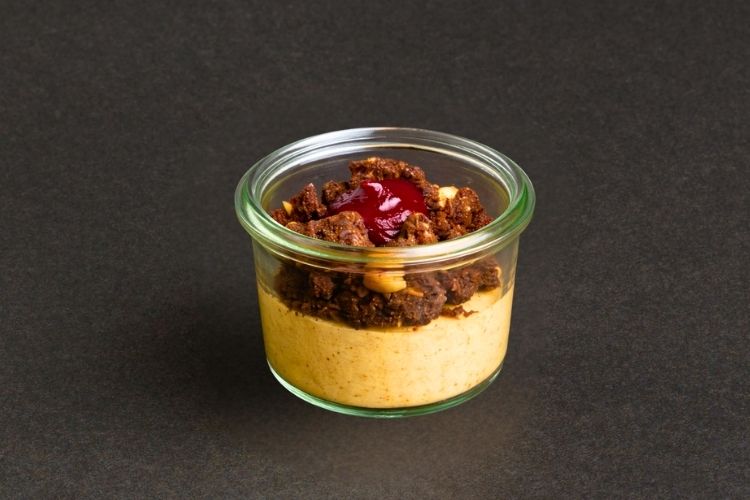 catering berlin dessert schoko peanut glas