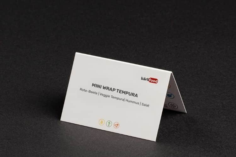 speisekärtchen catering beschriftung event