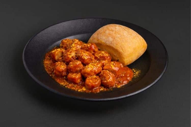 Vegane Currywurst als lunch Catering