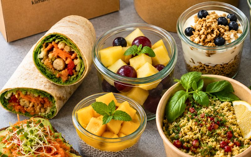 Crew Lunchpakete mit Wraps, Bowls, Obst und Snacks für Event Catering in Berlin
