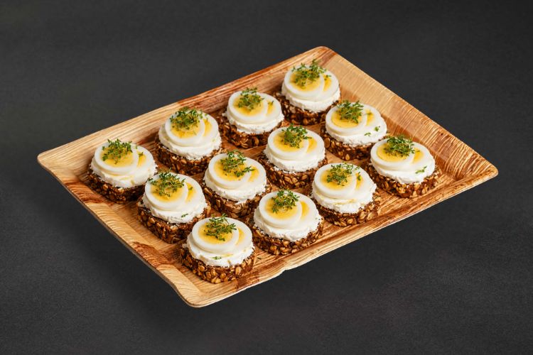 Schnittchen mit Bio Ei und Kresse für Büro Catering in Berlin