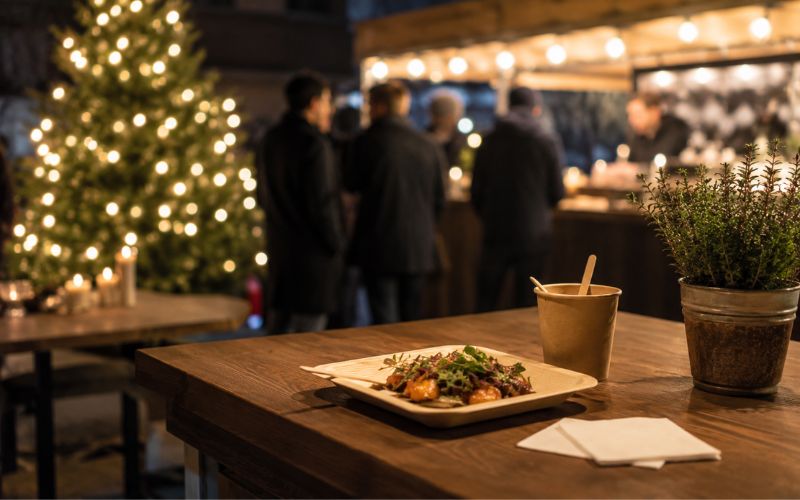 Weihnachtscatering Berlin für Firmenfeier mit festlichem Buffet